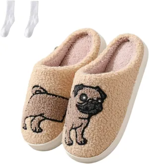 LELEBEAR Doxie Slippers, Dachshund Slippers, Cute Animal Cartoon Weiner Sausage Dog Slippers for Women Men