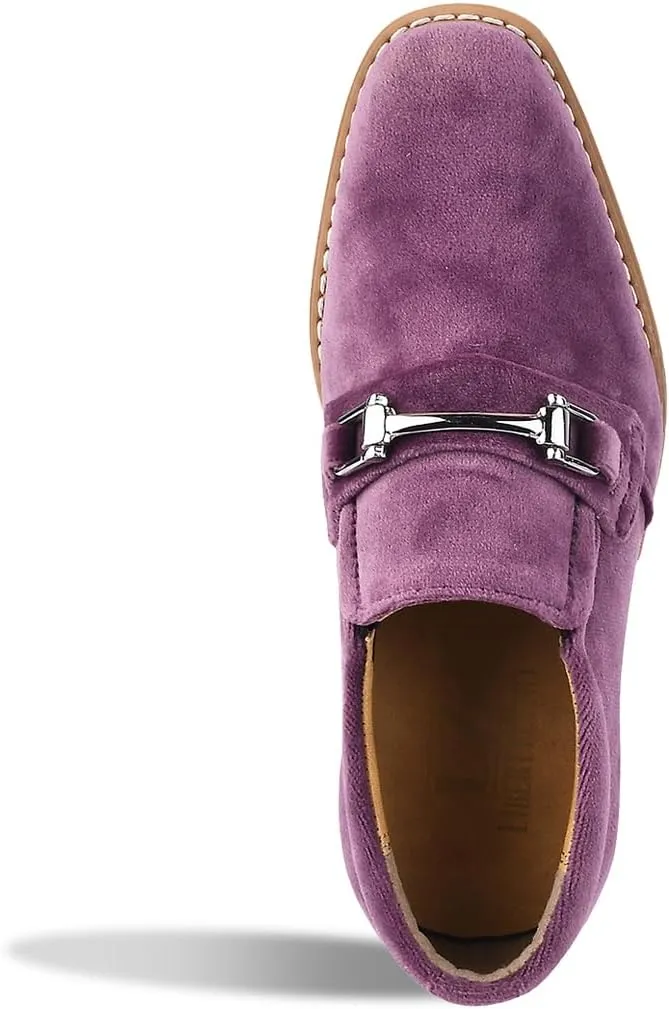 LIBERTYZENO Boys Velvet Kids Buckle Slip On Dress Loafer Shoes for Easter Gift