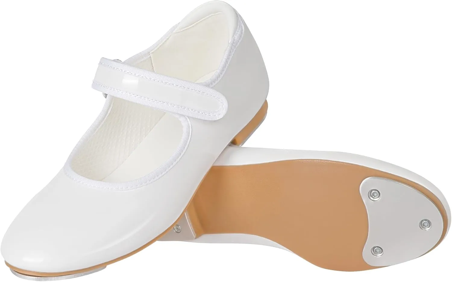Linodes Economy Unisex-Child Easy Strap Tap Shoe for Girls and Boys Tap Flat