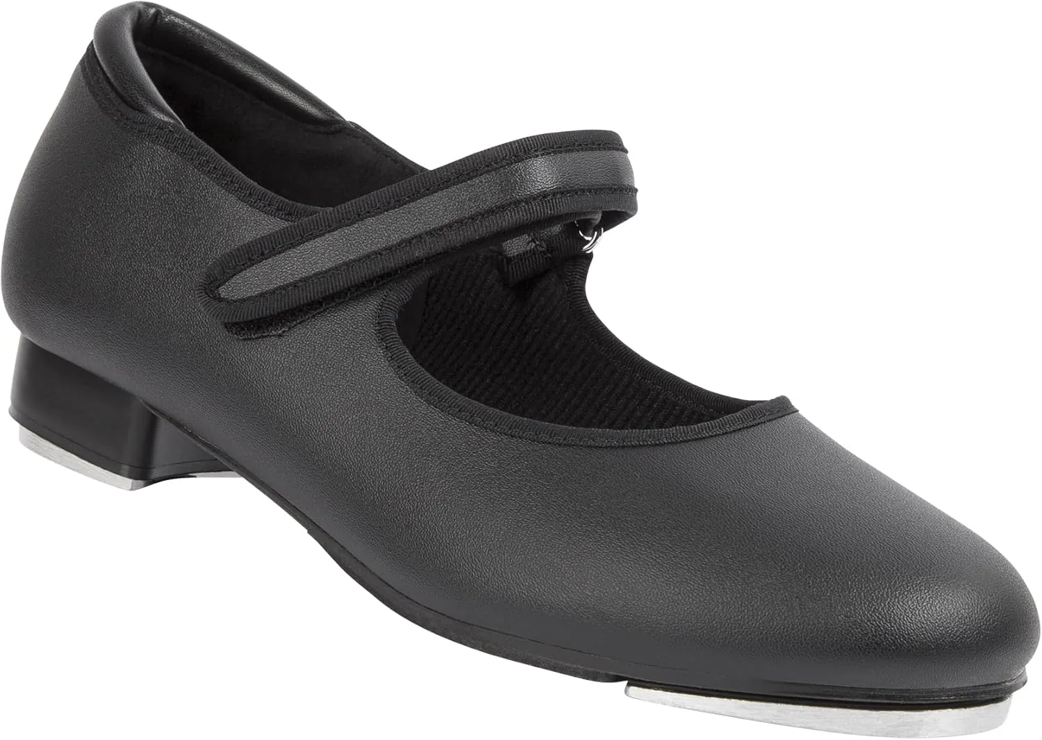 Linodes PU Leather Easy Strap Tap Shoe Dance Shoes for Women and Men's Mary Jane Dance Flat