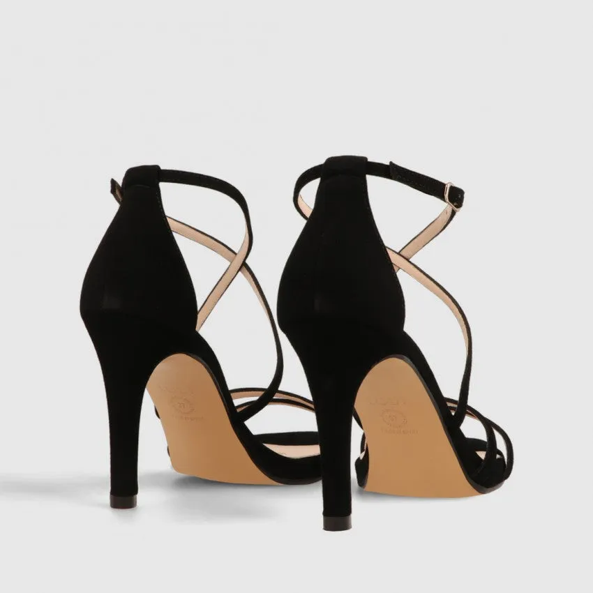 Lodi - Inriko Black Suede Sandal