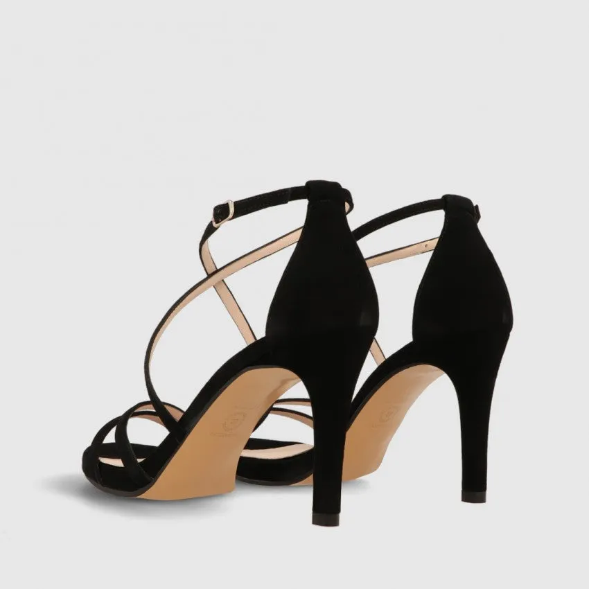 Lodi - Inriko Black Suede Sandal