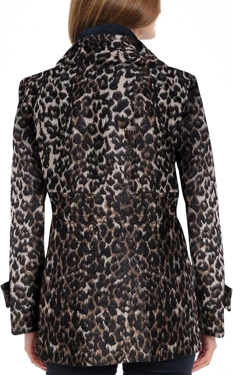 LONDON FOG Women's Single-Breasted Wool Coat with Scarf