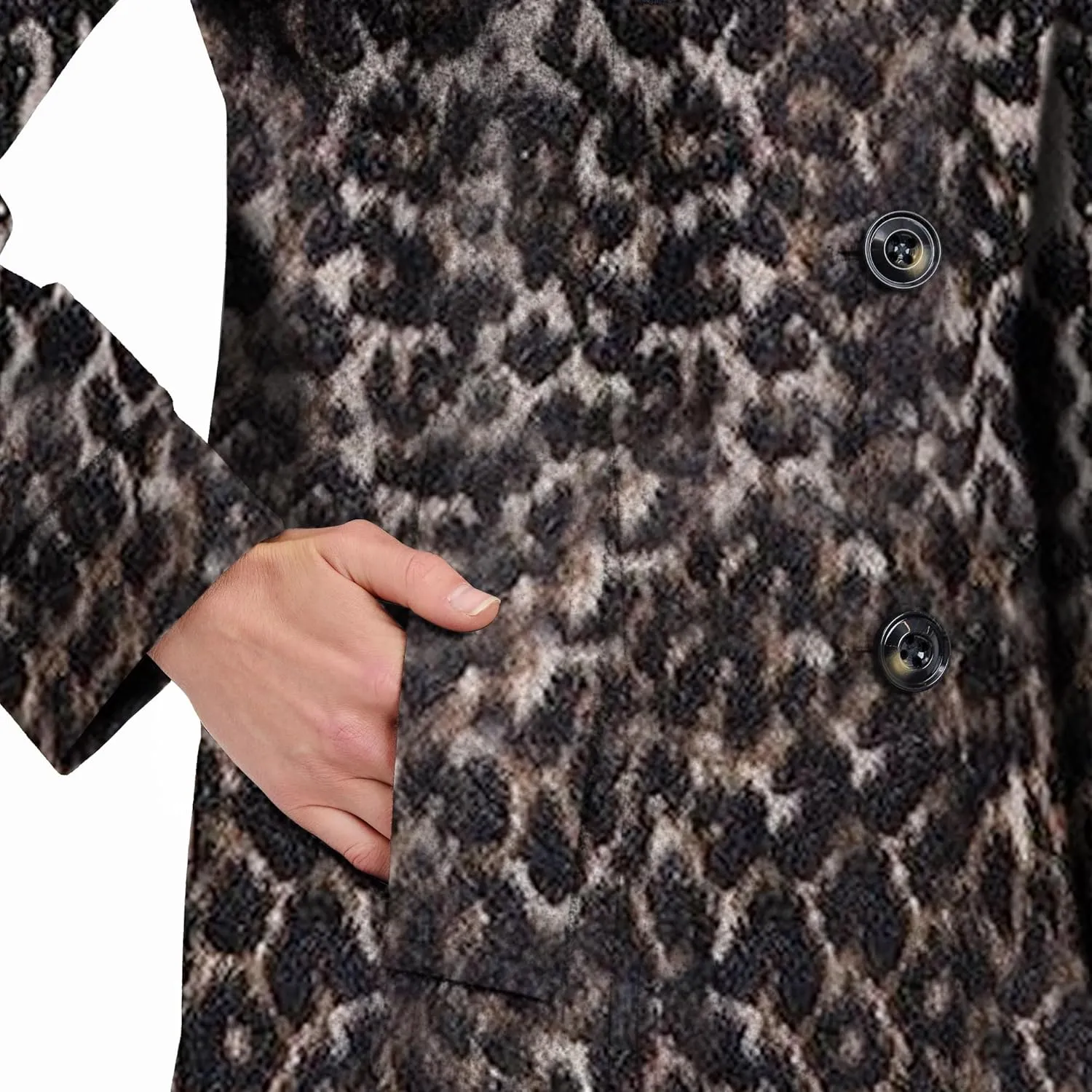 LONDON FOG Women's Single-Breasted Wool Coat with Scarf