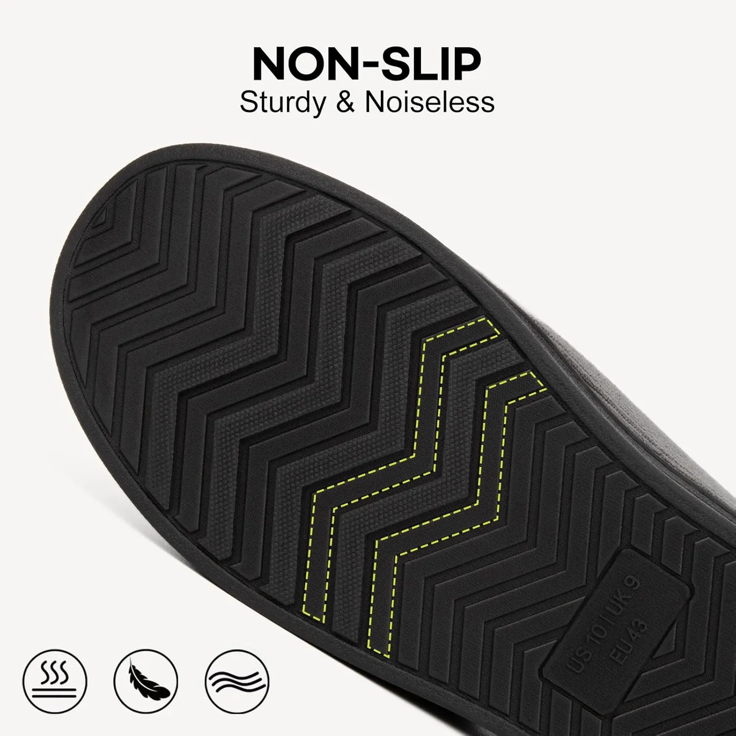 LongBay Men's Memory Foam Diabetic Slippers Comfy Warm Plush Fleece Arthritis Edema Swollen House Shoes