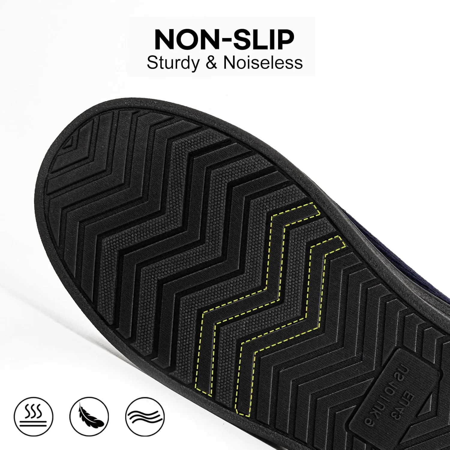LongBay Men's Memory Foam Diabetic Slippers Comfy Warm Plush Fleece Arthritis Edema Swollen House Shoes
