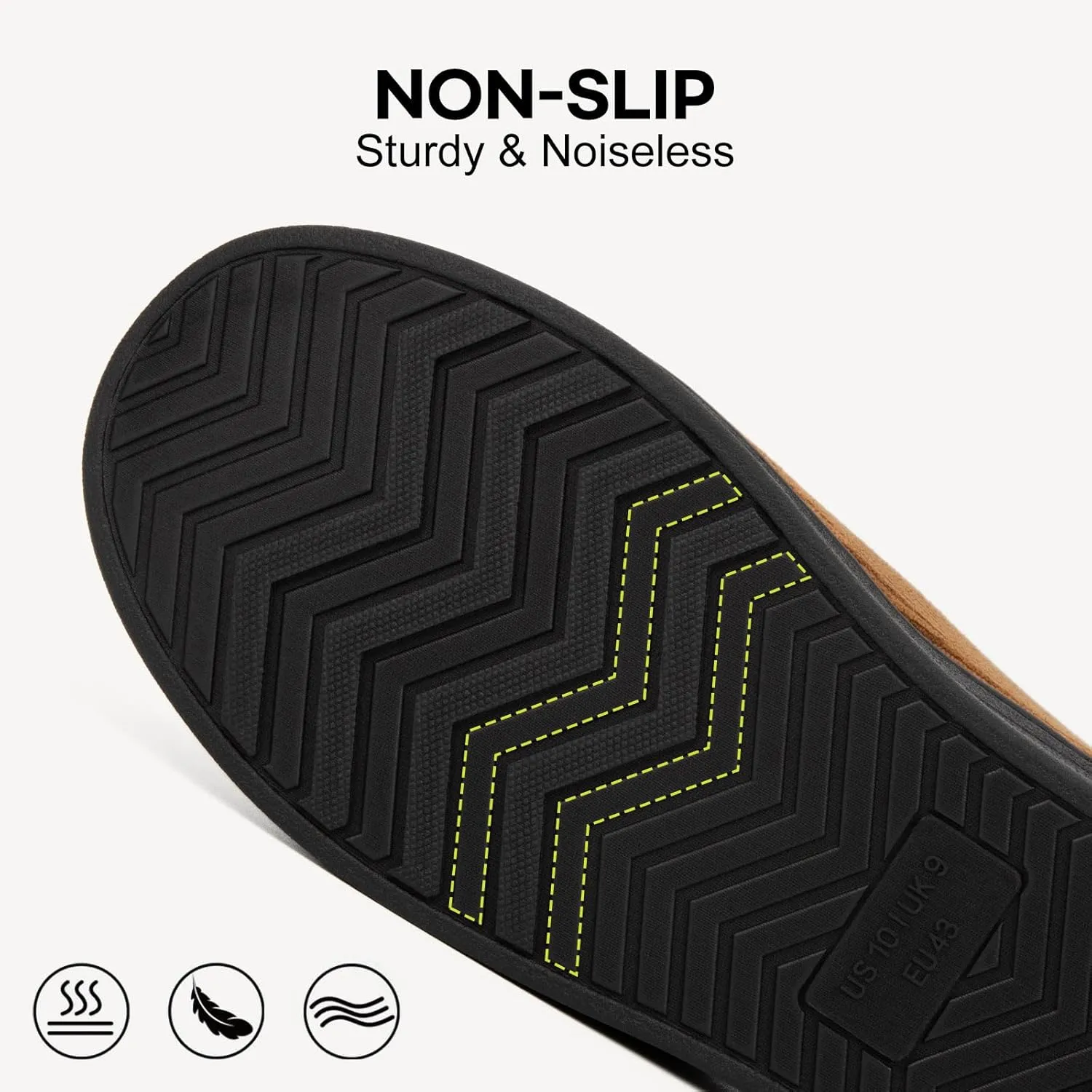LongBay Men's Memory Foam Diabetic Slippers Comfy Warm Plush Fleece Arthritis Edema Swollen House Shoes