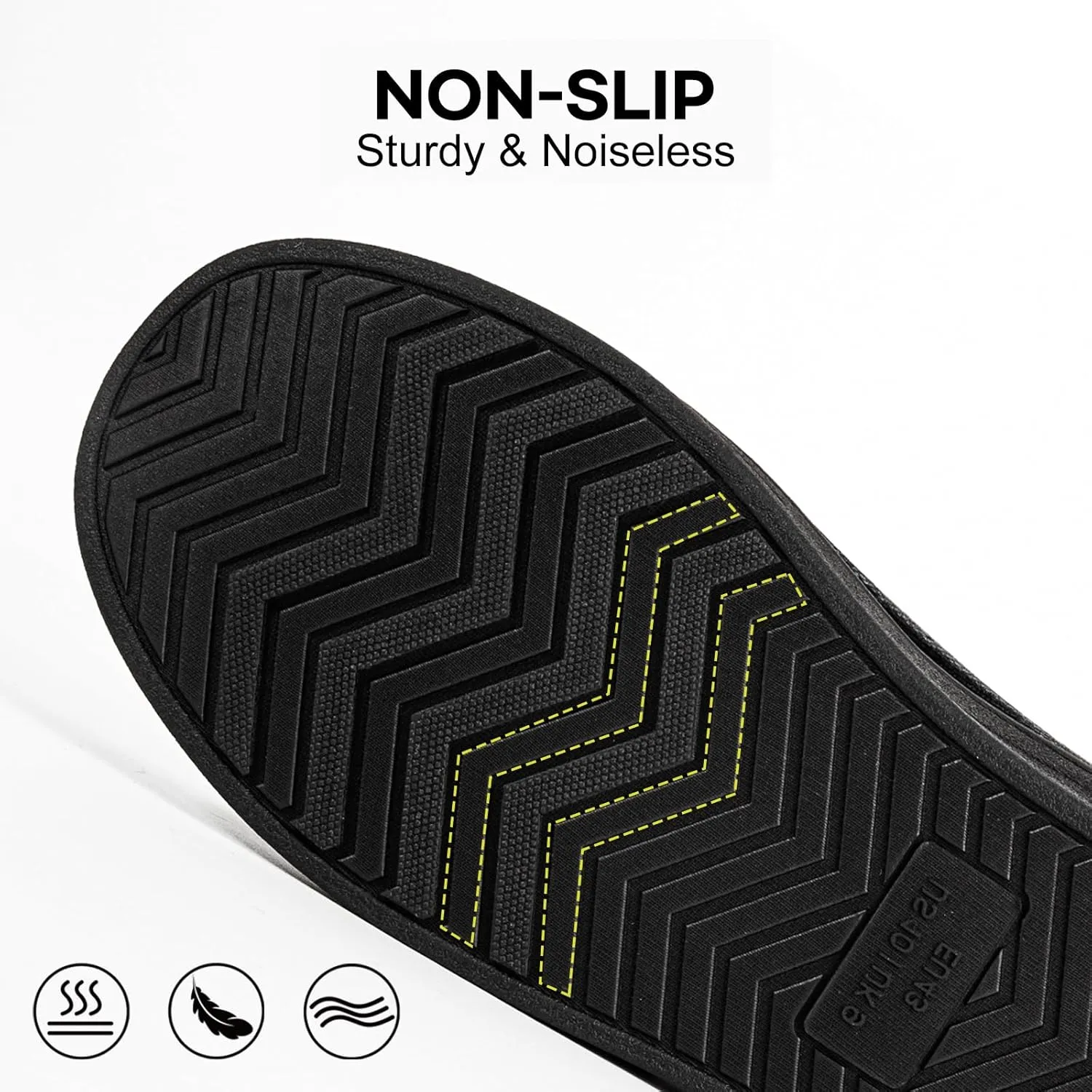 LongBay Men's Memory Foam Diabetic Slippers Comfy Warm Plush Fleece Arthritis Edema Swollen House Shoes