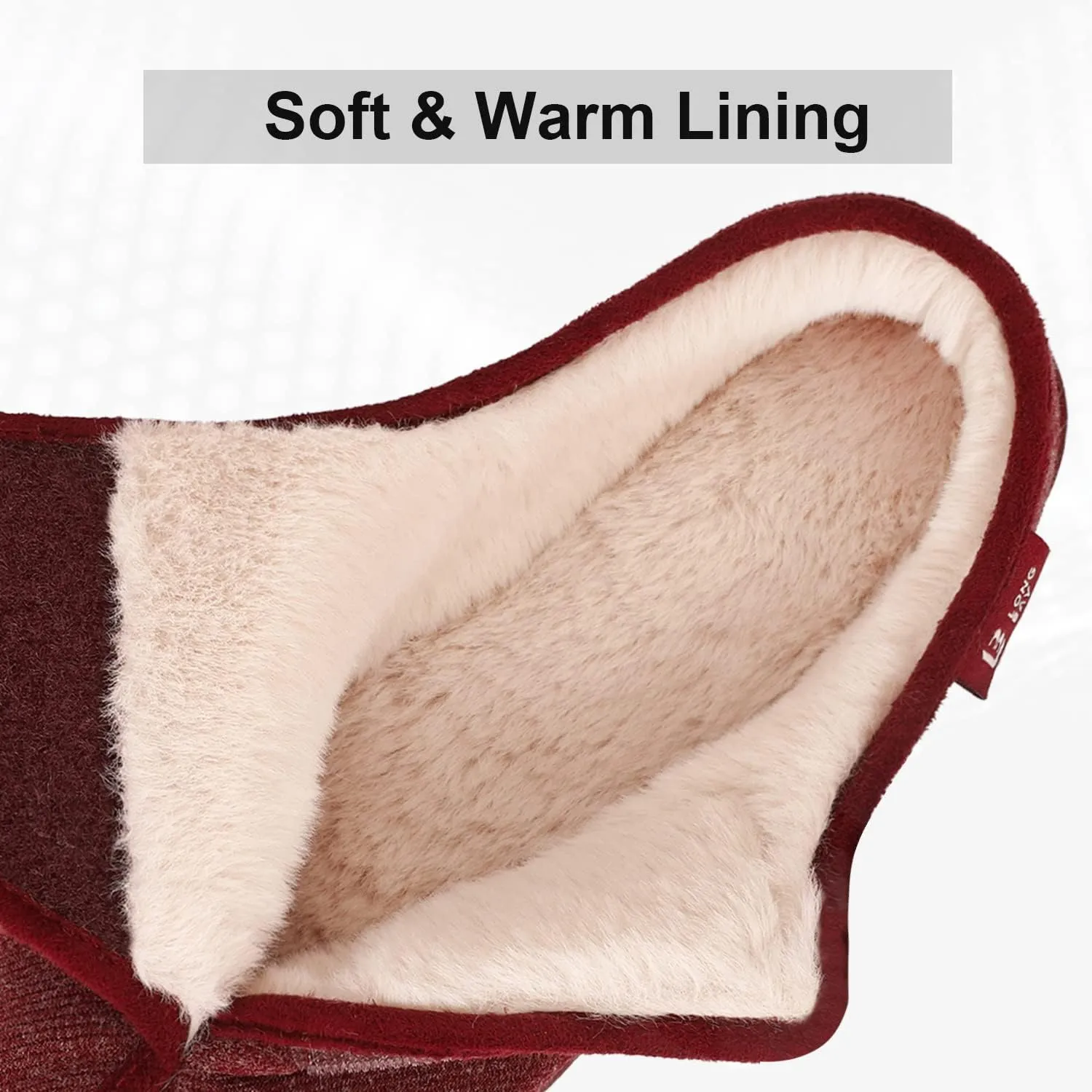 LongBay Womens Adjustable Slippers Memory Foam Cozy Wide Diabetic House Shoes Edema Orthopedic Neuropathy Indoor Outdoor