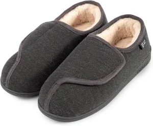LongBay Womens Adjustable Slippers Memory Foam Cozy Wide Diabetic House Shoes Edema Orthopedic Neuropathy Indoor Outdoor