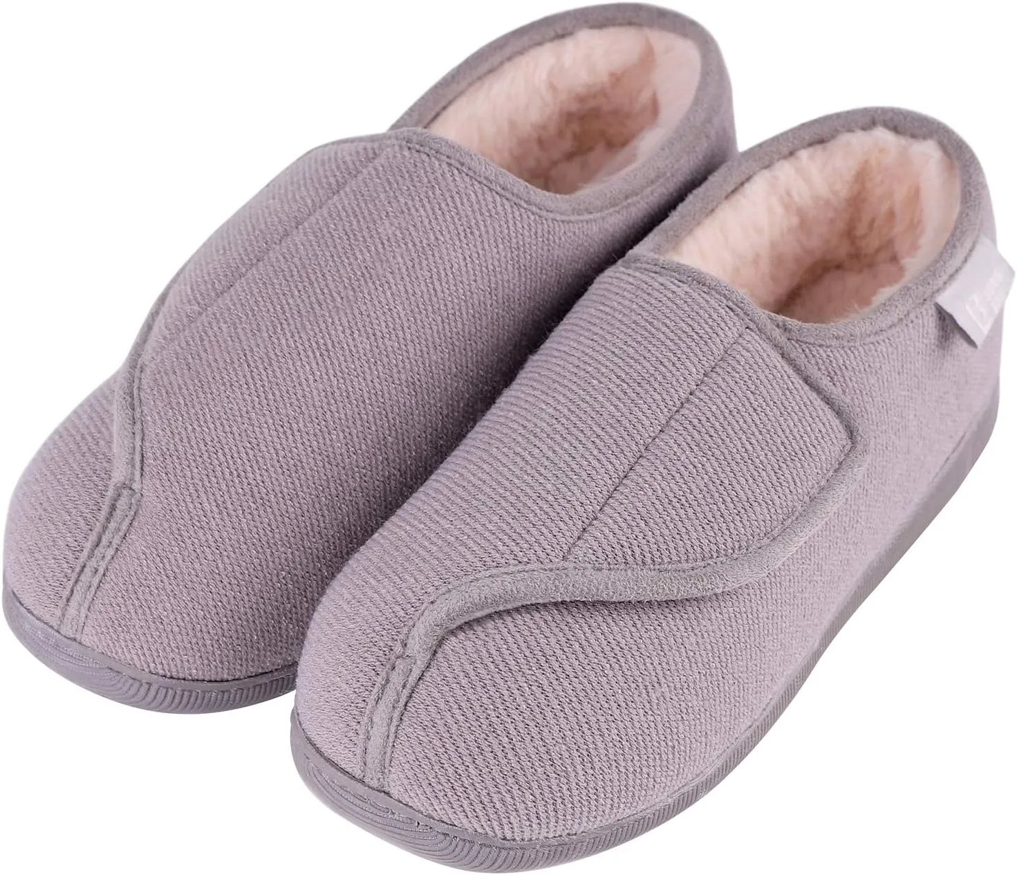 LongBay Womens Adjustable Slippers Memory Foam Cozy Wide Diabetic House Shoes Edema Orthopedic Neuropathy Indoor Outdoor