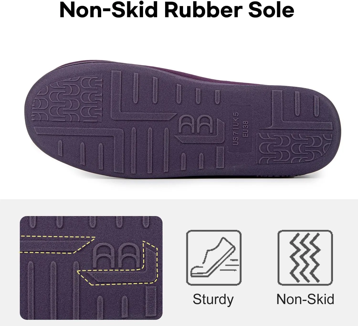 LongBay Womens Adjustable Slippers Memory Foam Cozy Wide Diabetic House Shoes Edema Orthopedic Neuropathy Indoor Outdoor