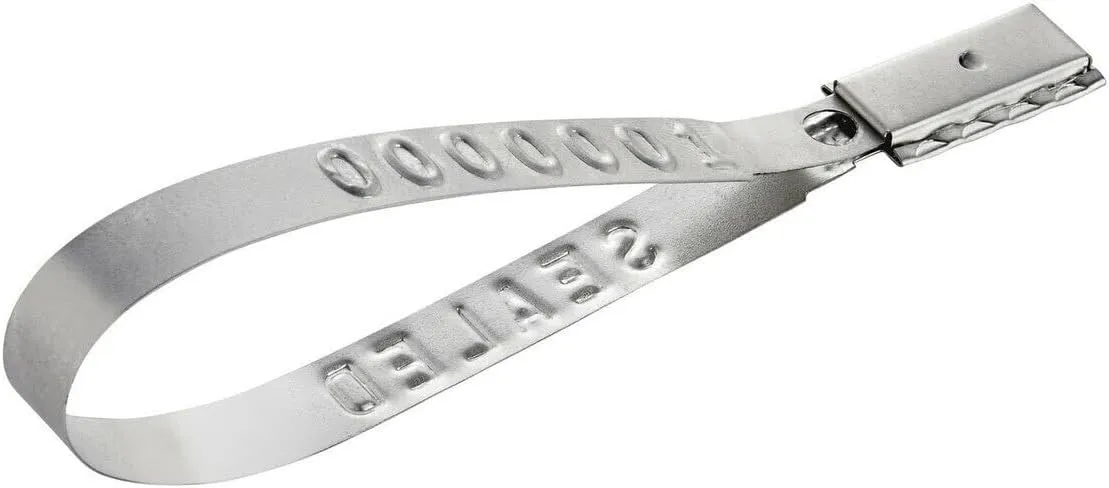 Lot of 8.5" Long Metal Truck and Trailer Flat Head Security Seals, Metal Flat Head Seal (400 Pack)