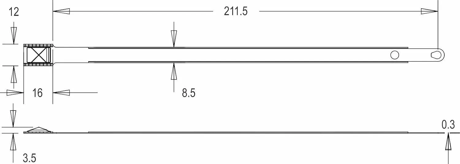 Lot of 8.5" Long Metal Truck and Trailer Flat Head Security Seals, Metal Flat Head Seal (400 Pack)