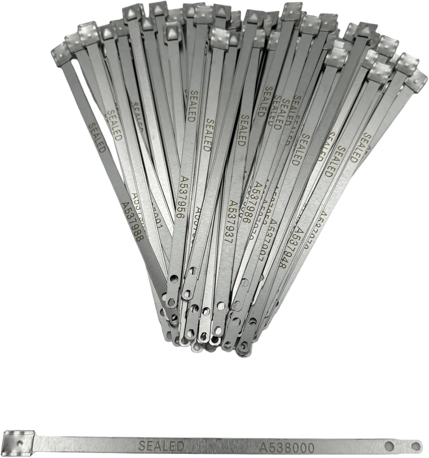Lot of 8.5" Long Metal Truck and Trailer Flat Head Security Seals, Metal Flat Head Seal (400 Pack)