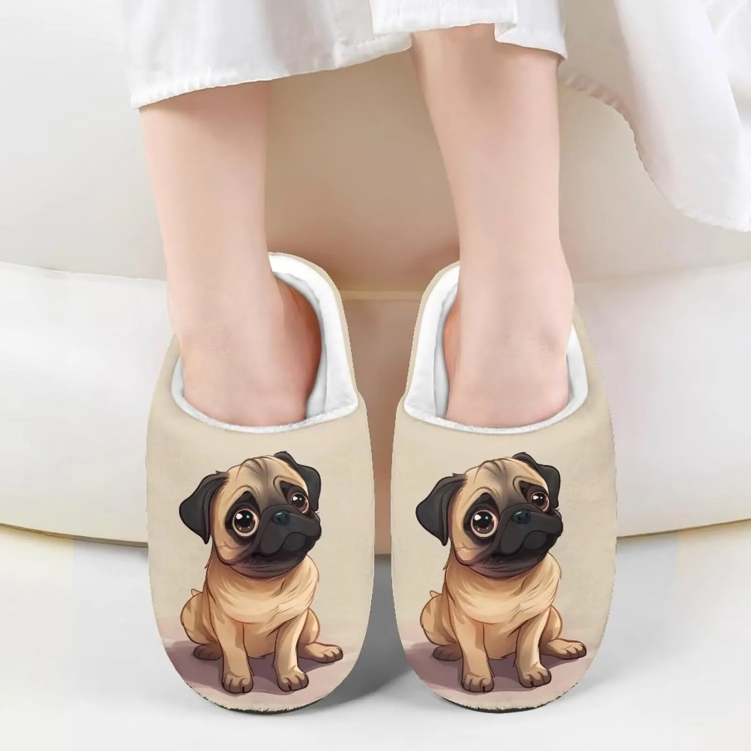 Lotusorchid Kids House Slipper for Boys Girls, Cozy Warm Boys Sleep Slippers with Rubber Sole, Closed Toe Slip On Bedroom Slippers