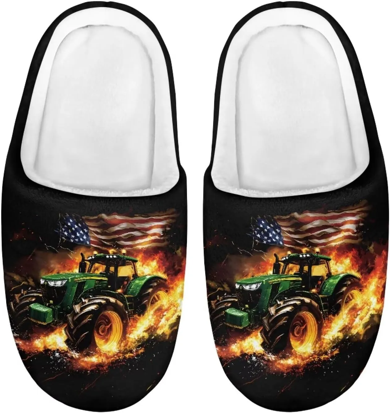 Lotusorchid Kids House Slipper for Boys Girls, Cozy Warm Boys Sleep Slippers with Rubber Sole, Closed Toe Slip On Bedroom Slippers