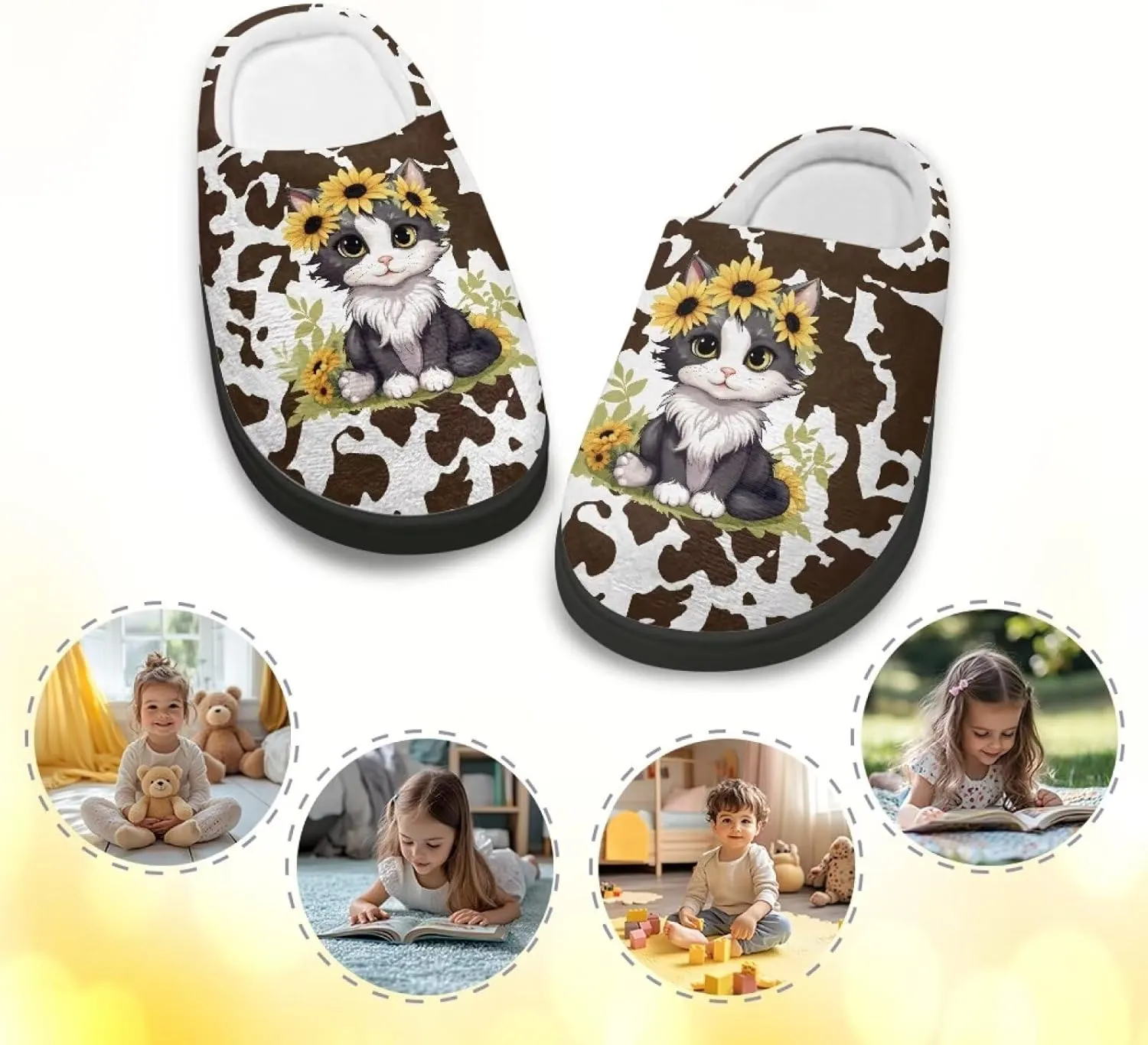 Lotusorchid Kids Slipper for Girls, Boys House Slipper Bedroom Slipper Warm Memory Foam Sleep Slipper Cozy Soft Winter Slipper