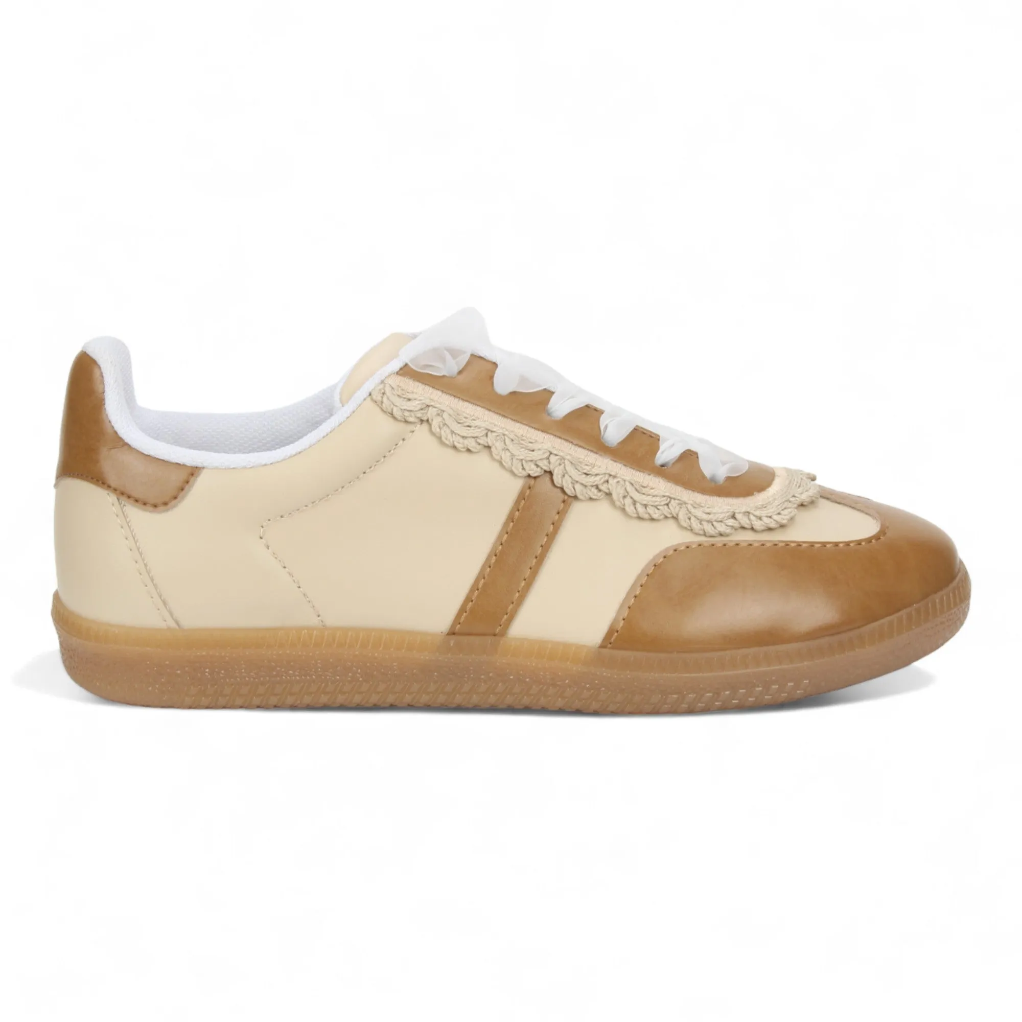 Love Rio Ellis Retro-Chic Sneakers - Cream Caramel