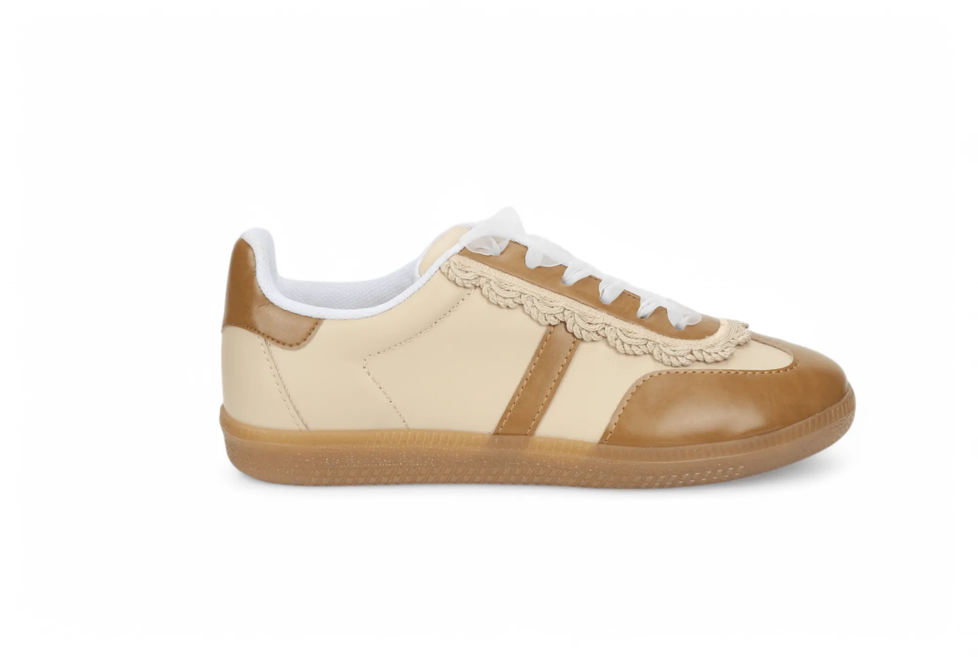 Love Rio Ellis Retro-Chic Sneakers - Cream Caramel