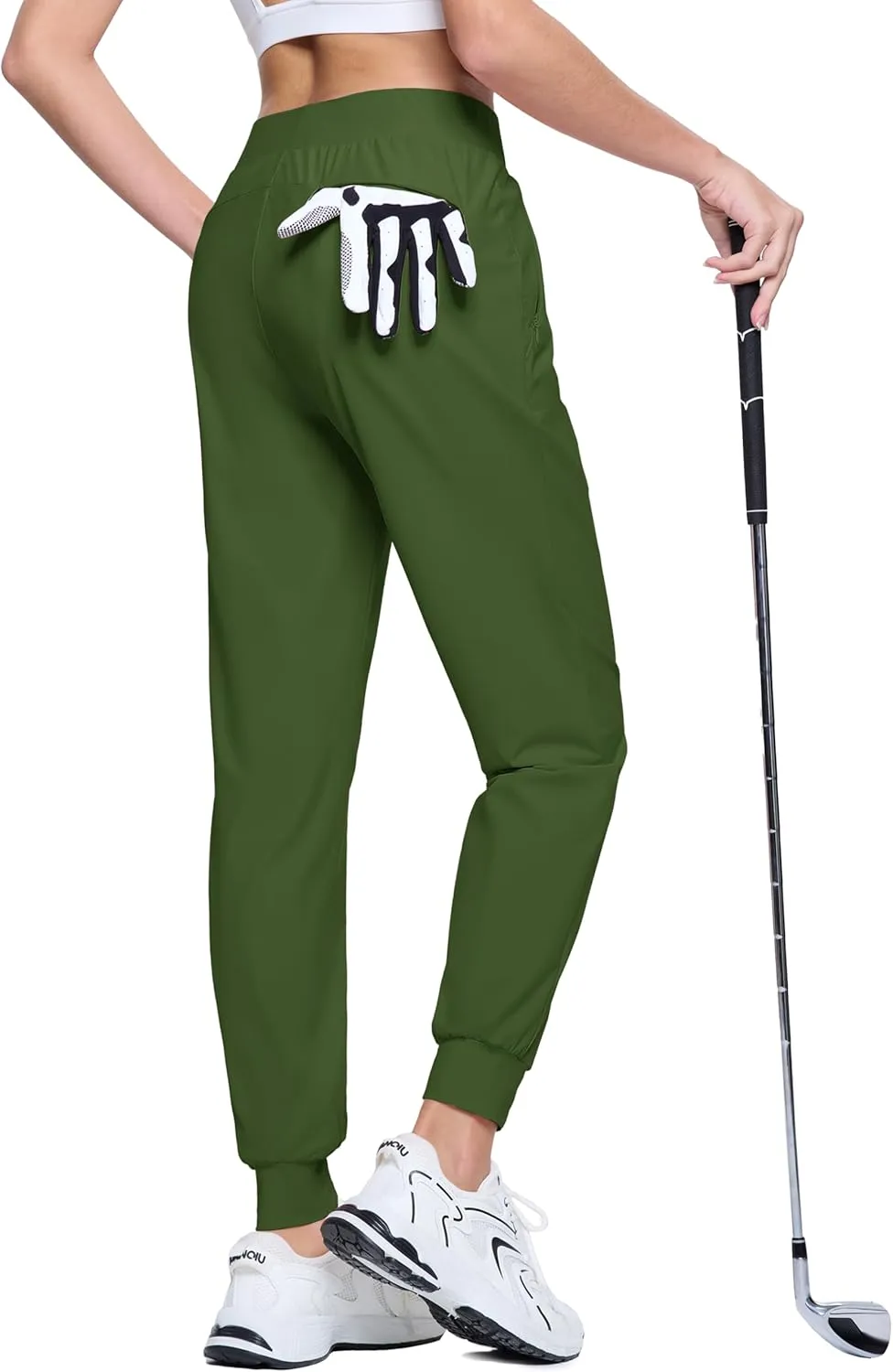MAGCOMSEN Joggers for Women High Waisted Golf Pants Lightweight Hiking Pants Quick Dry Workout Running Athletic Joggers