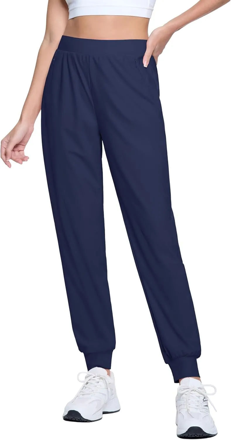 MAGCOMSEN Joggers for Women High Waisted Golf Pants Lightweight Hiking Pants Quick Dry Workout Running Athletic Joggers