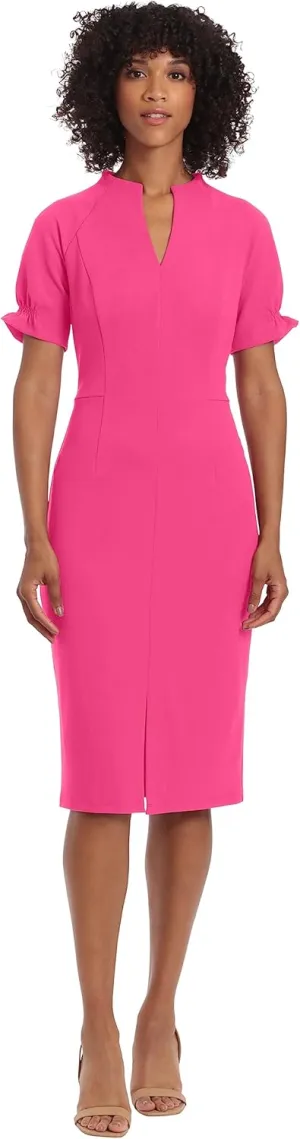 Maggy London Women's Notch Neck Sleek Sheath Dress Office Workwear