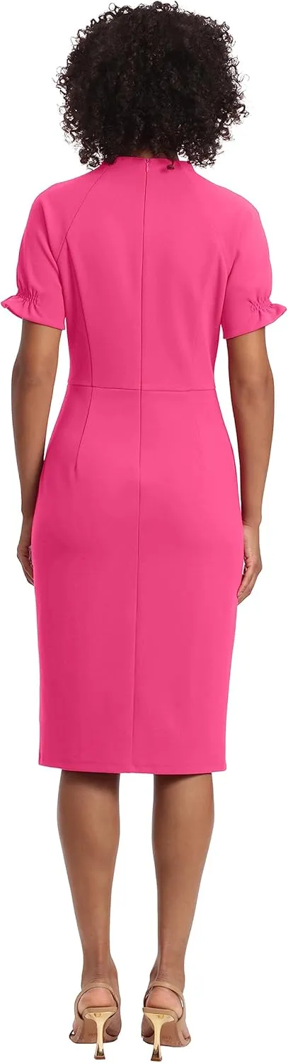 Maggy London Women's Notch Neck Sleek Sheath Dress Office Workwear