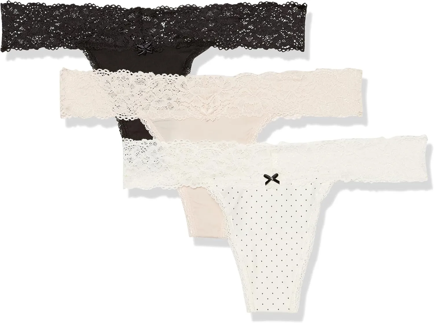 Maidenform Women's All Over Lace Thong 3 Pack