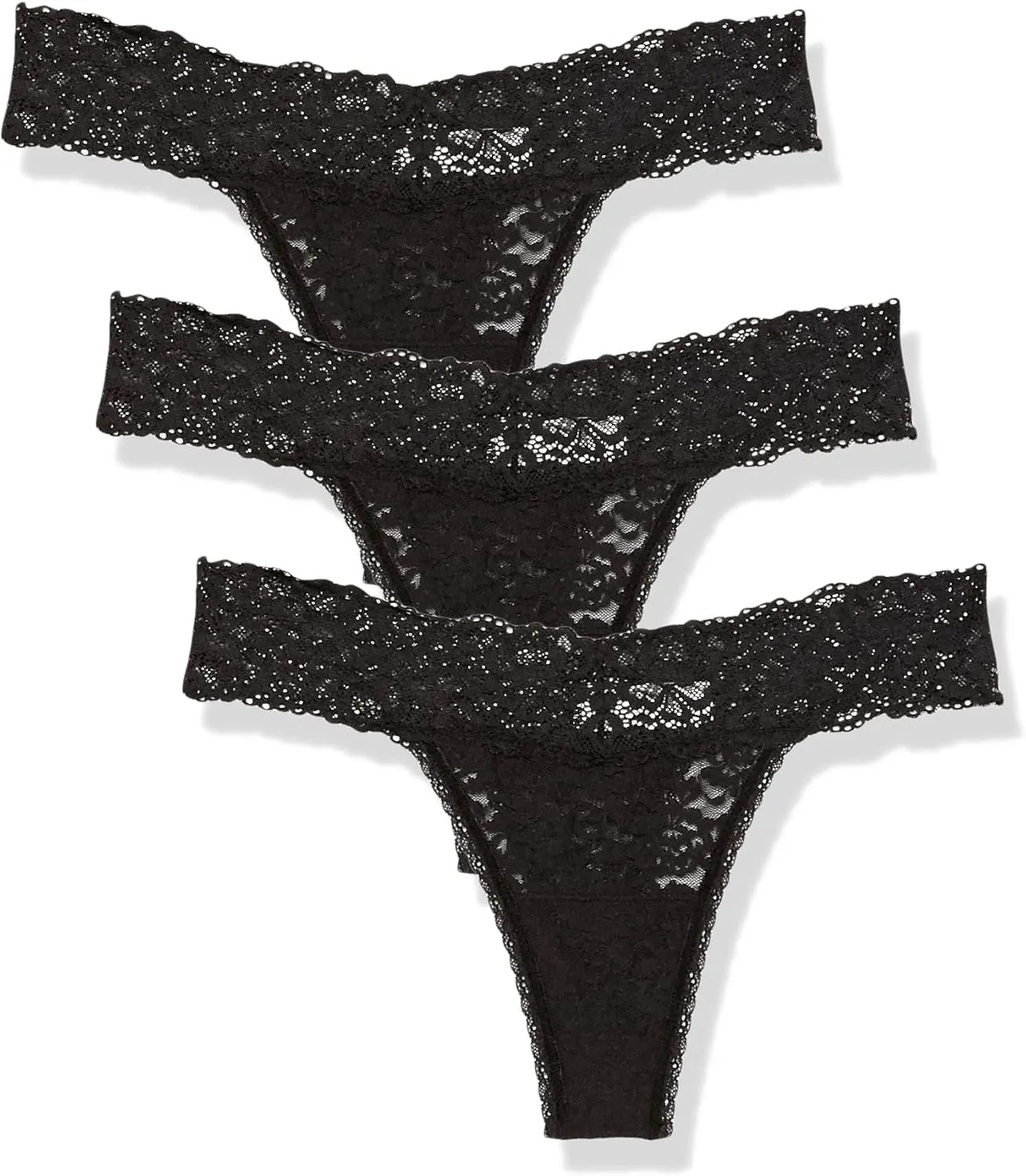Maidenform Women's All Over Lace Thong 3 Pack