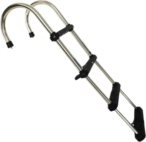MARINE CITY Stainless Steel 4-Step Telescoping Ladder - Removable Folding Design for Easy Storage - Ideal for Marine Pontoon, House Boats, Ships, and Yachts