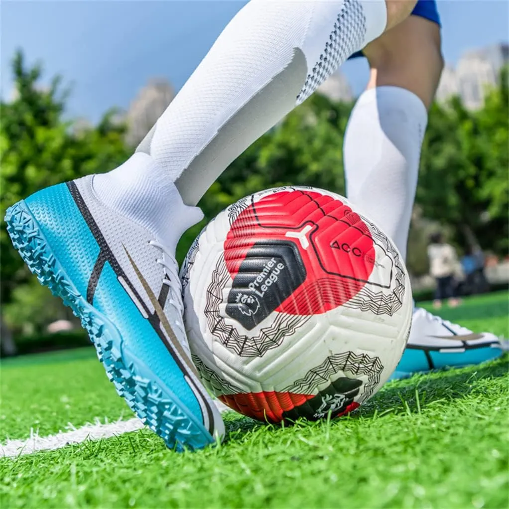 MDPCX Competitive Unisex Soccer Shoes Men Women Indoor Outdoor Football Boots Athletic Turf Mundial Team Cleat Running Sports Lightweight Breathable Anti-Skid Damping Shoes