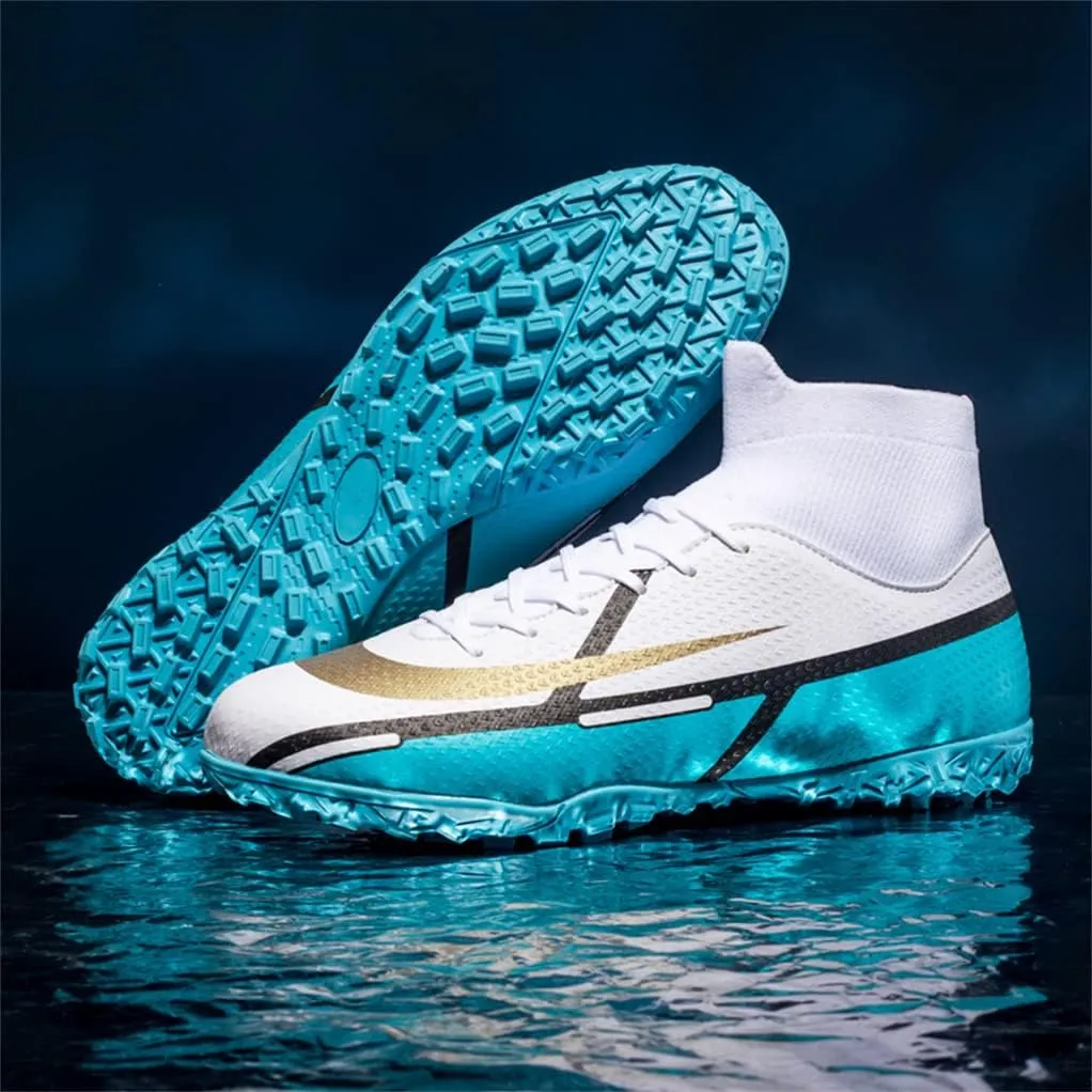 MDPCX Competitive Unisex Soccer Shoes Men Women Indoor Outdoor Football Boots Athletic Turf Mundial Team Cleat Running Sports Lightweight Breathable Anti-Skid Damping Shoes