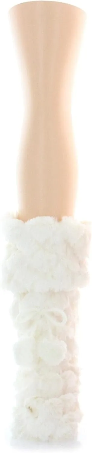 MeMoi Fuzzy Wuzzy Diamond Knit PomPom Slippers