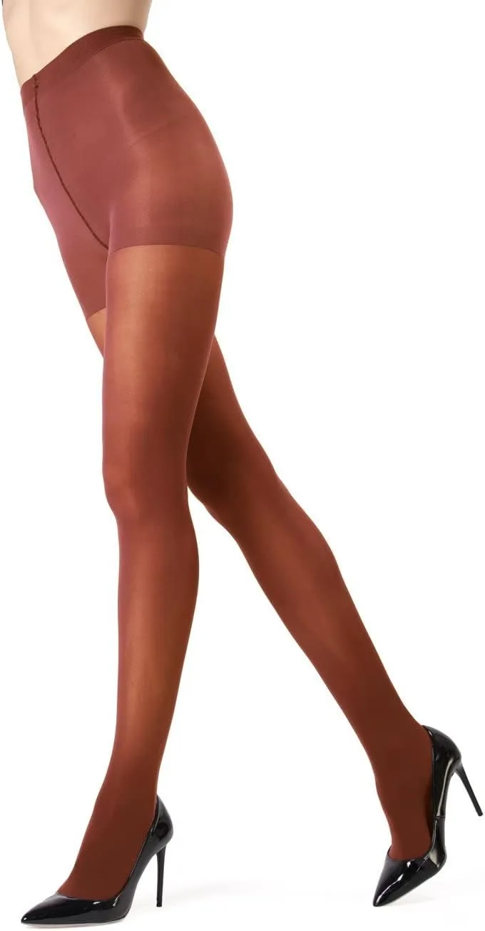 MeMoi Perfectly Opaque Tights, Comfortable and Smoothing Control Top Tights, 40 Denier Opaque Finish - Sizes S-Q2