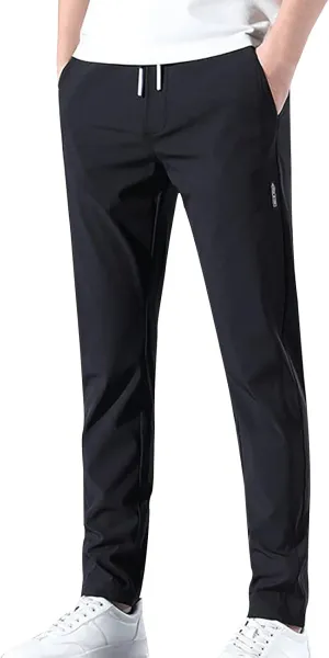 Men Lightweight Jogging Pant Chinos Work Joggers Comfort Fit Sport Casual Sweatpants Loungewear Sweat Pants