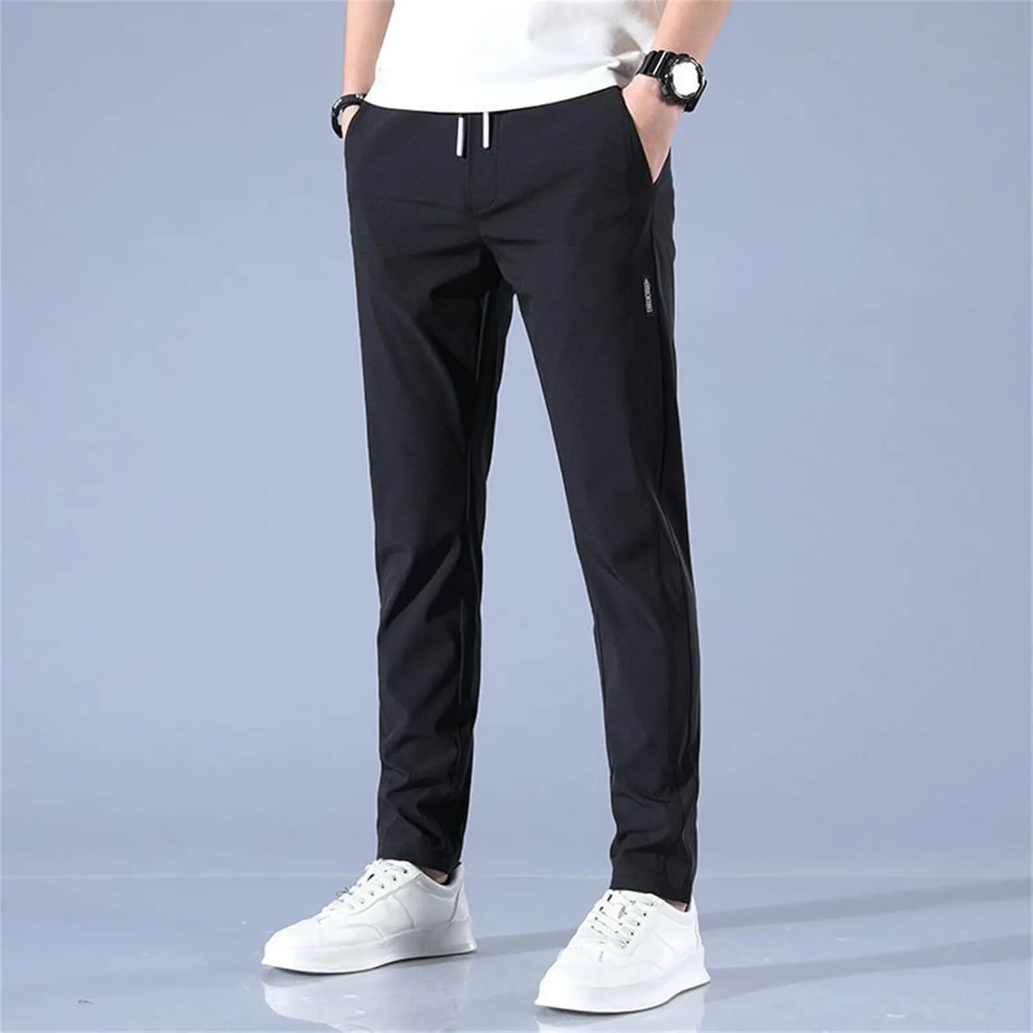 Men Lightweight Jogging Pant Chinos Work Joggers Comfort Fit Sport Casual Sweatpants Loungewear Sweat Pants