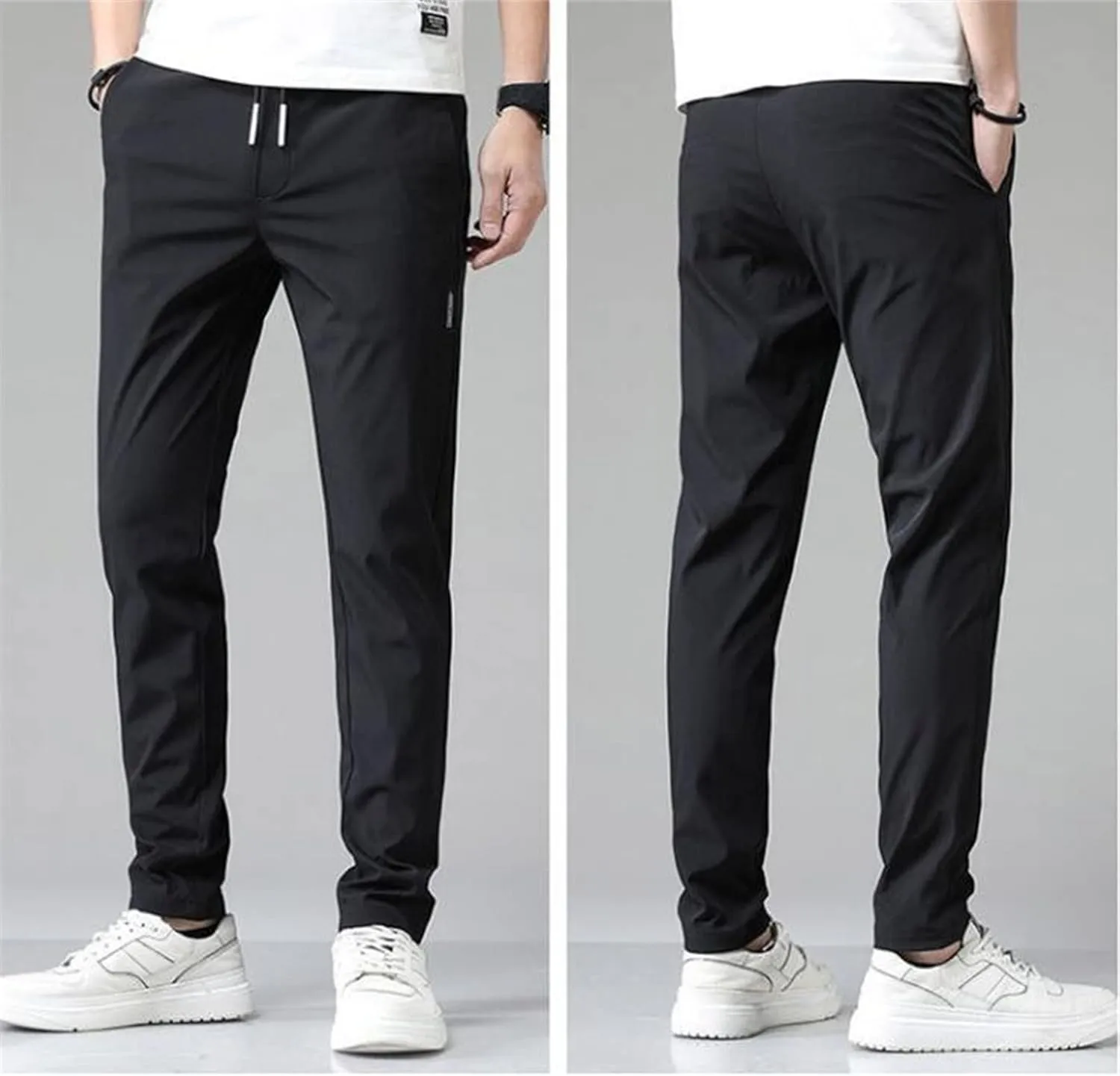 Men Lightweight Jogging Pant Chinos Work Joggers Comfort Fit Sport Casual Sweatpants Loungewear Sweat Pants