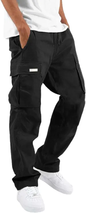 Men Lightweight Jogging Pant Combat Cargo Work Joggers Loose Sport Casual Sweatpants Running Workout Pant
