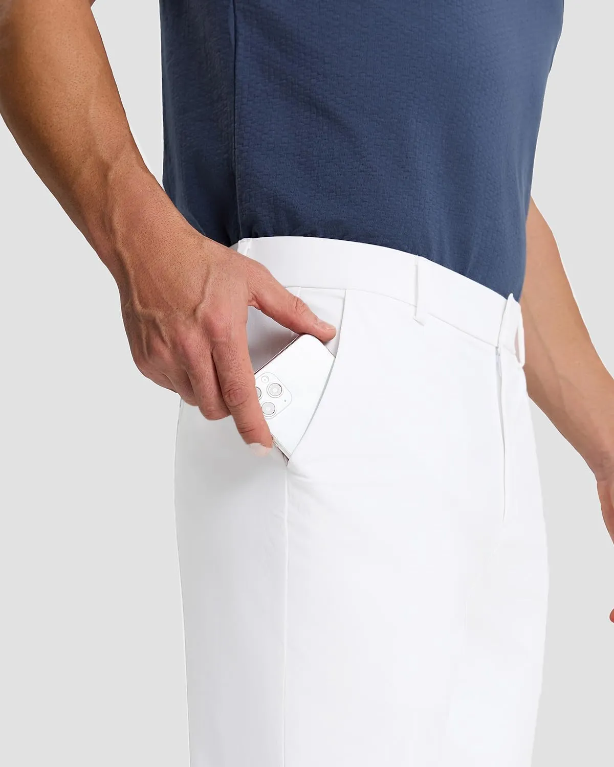 Mens Classic Fit Golf Pants Stretch Work Dress Pants 30''/32''/34'' Lightweight Casual Pants with Pockets