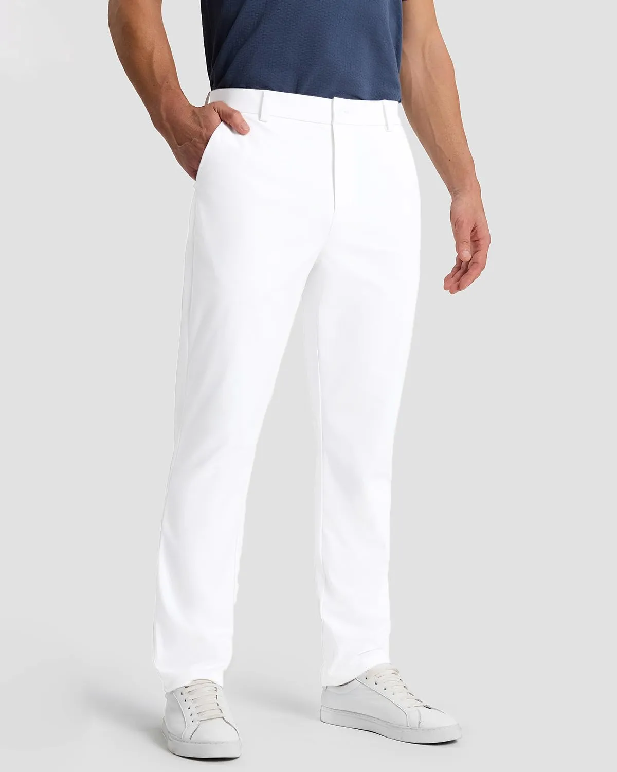 Mens Classic Fit Golf Pants Stretch Work Dress Pants 30''/32''/34'' Lightweight Casual Pants with Pockets