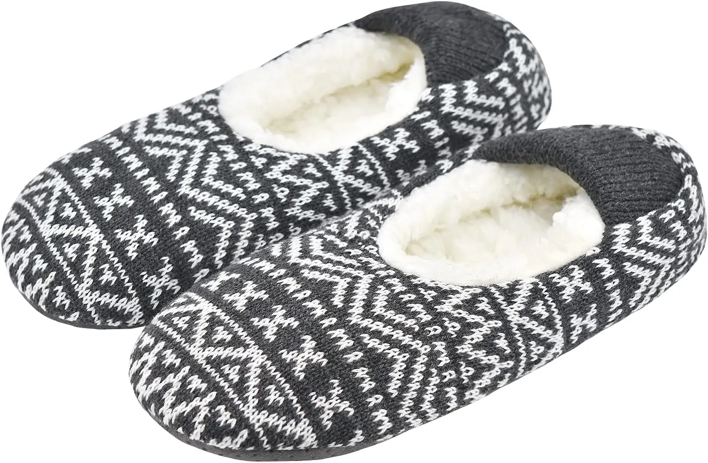 Mens Cozy Soft Sole Slipper Socks With Non Skid Bottoms, Warm Slipper Socks With Grippers For Men, Fuzzy House Slippers