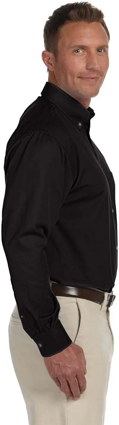Men's Easy Blend Long-Sleeve Twill Shirt with Stain-Release