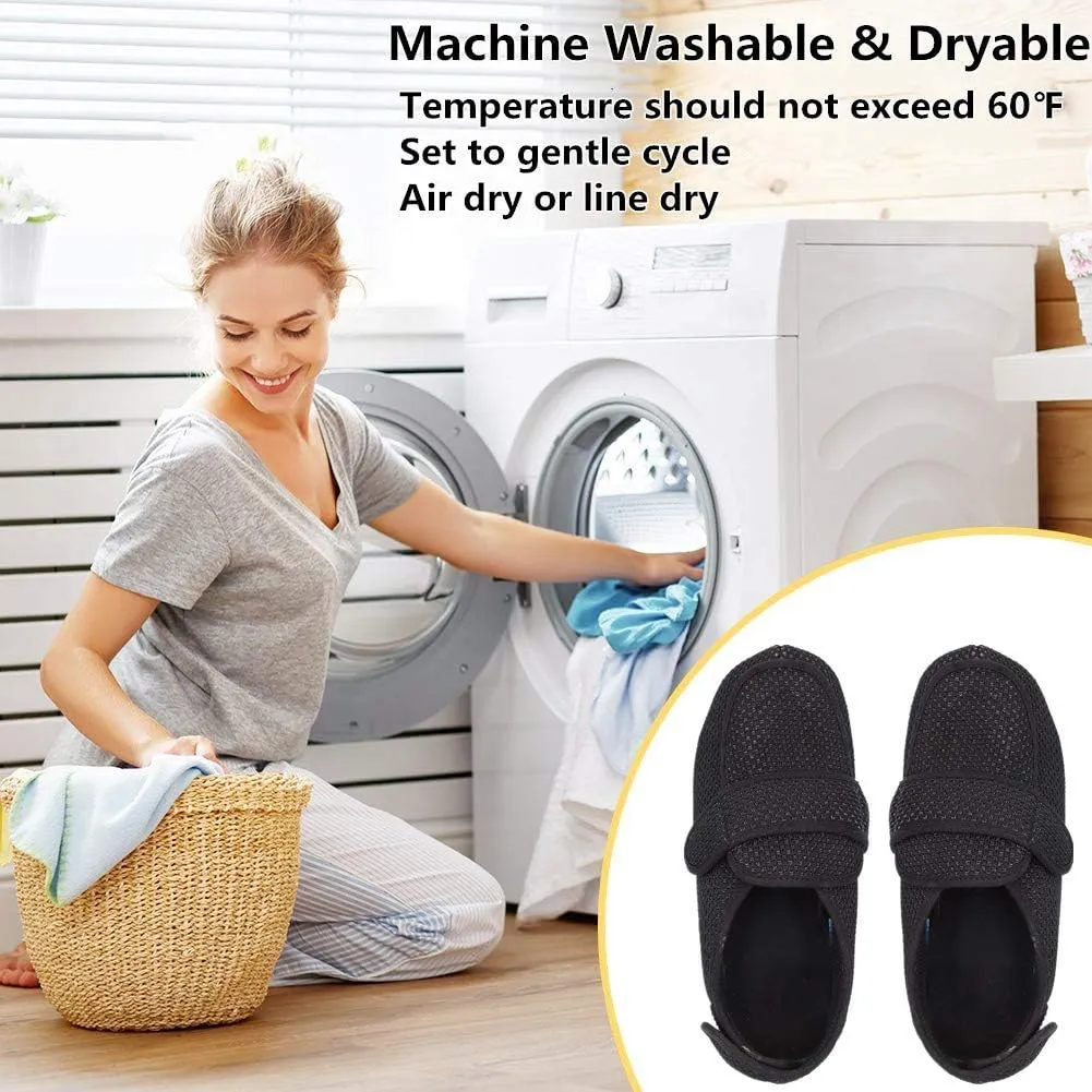 Men's Extra Wide Width Diabetic Recovery Slippers, Adjustable Closures Swollen Feet Arthritis Edema Orthopedic Footwear, Indoor/Outdoor Walking Shoes