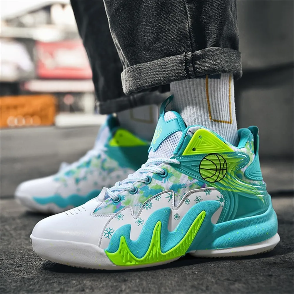 Men's High Top Anti-Slip Cushioning Basketball Shoes Fashion Running Sneakers Light Training Athletic Shoes