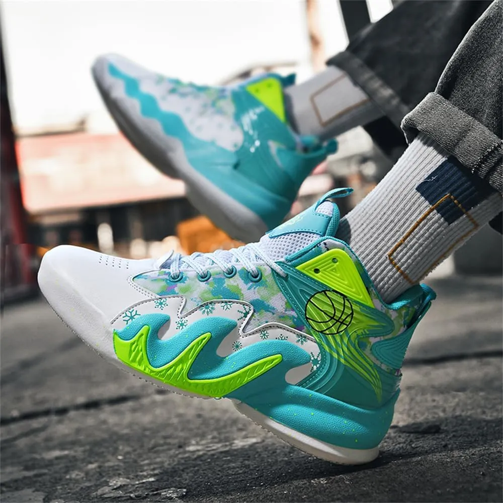 Men's High Top Anti-Slip Cushioning Basketball Shoes Fashion Running Sneakers Light Training Athletic Shoes