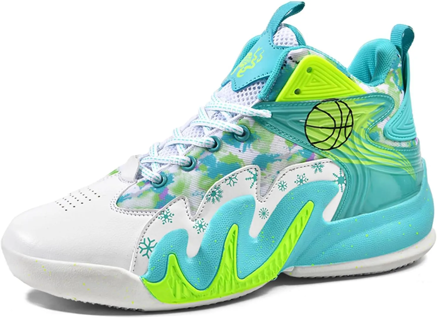 Men's High Top Anti-Slip Cushioning Basketball Shoes Fashion Running Sneakers Light Training Athletic Shoes