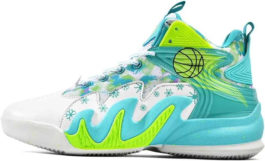 Men's High Top Anti-Slip Cushioning Basketball Shoes Fashion Running Sneakers Light Training Athletic Shoes