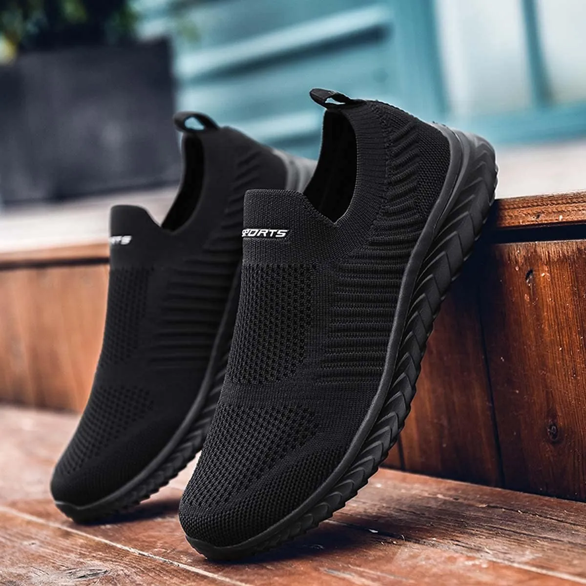 Men's Women's Lightweight Knitted Fabric Flat Soles Easy-to-Wear Socks Running Shoes Multiple Colors Indoor and Outdoor