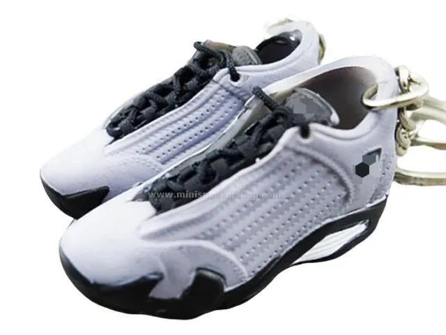 Mini 3D sneaker keychains AJ 14- OG Grey Light Graphite Midnight